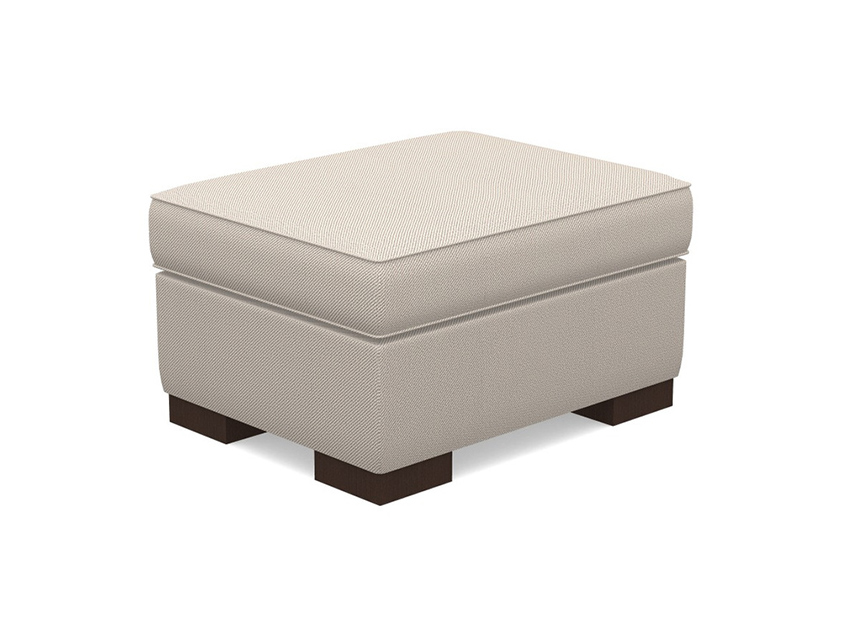 Storage Footstool in Two Tone Plain Biscuit